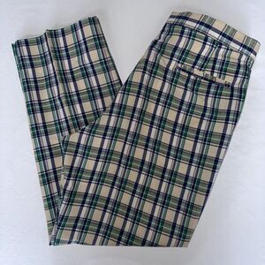 Higgins Vtg 1980's Plaid Trouser Slacks Pants Size 38 Inseam 29.5 Made In USA